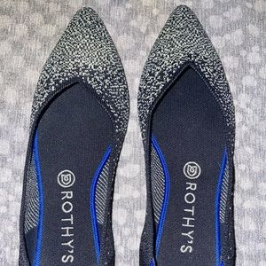 Rothys slate metallic points 9.5